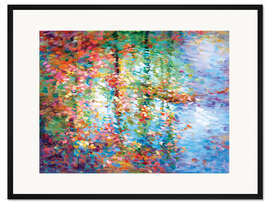 Gerahmter Kunstdruck Farbenfrohe Reflektionen V