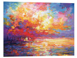 Foam board print Colourful Sunset