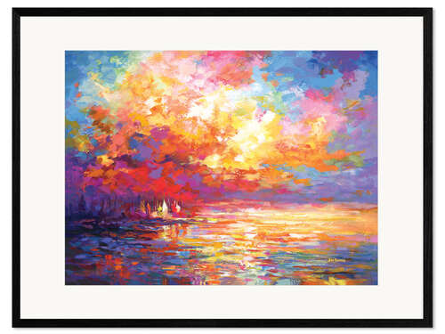 Framed art print Colourful Sunset