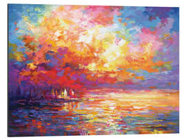 Magnettafel Farbenfroher Sonnenuntergang