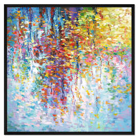 Gerahmter Kunstdruck Farbenfrohe Reflektionen VI