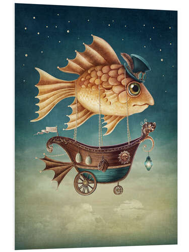 Foam board print Fish sailing through the sky