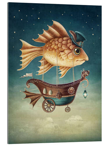 Gallery print Fish sailing through the sky