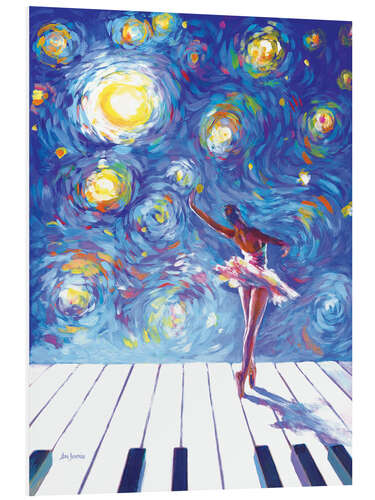 Hartschaumbild Ballerina Sternennacht