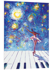 Foam board print Ballerina Starry Night