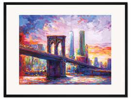 Gerahmter Kunstdruck Brooklyn Bridge II
