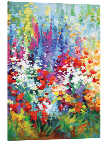 Acrylglasbild Farbenfrohe Blumen Abstrakt