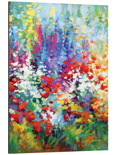 Quadro em alumínio Colourful Flowers Abstract