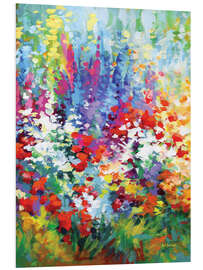 Foam board print Colourful Flowers Abstract