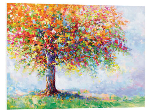 Print på skumplade Colourful Tree of Life