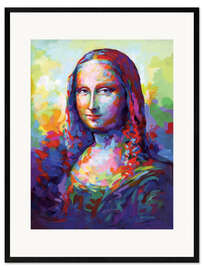 Impresión de arte enmarcada Mona Lisa Modern Portrait