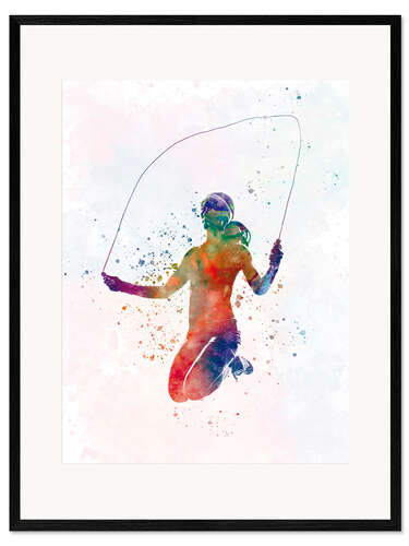 Ingelijste kunstdruk Jumping rope I