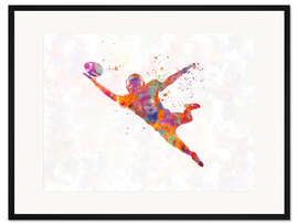 Gerahmter Kunstdruck American Football Spieler XI