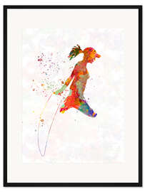 Gerahmter Kunstdruck Seilspringen II