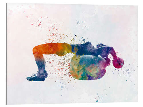 Aluminium print Fitness exercise with a ball X