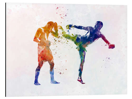 Aluminium print Boxing fight IV