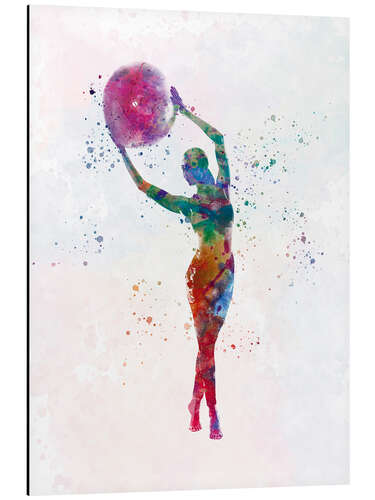 Aluminium print Yoga exercise X