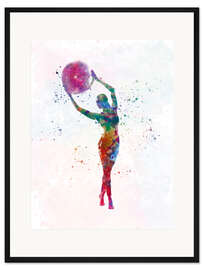 Gerahmter Kunstdruck Yoga-Übung X