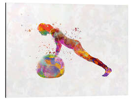 Magnettafel Fitnessübung mit einem Ball VI