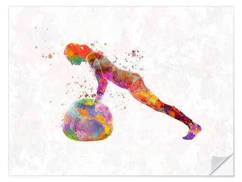 Sticker mural Fitness exercise with a ball VI