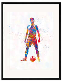 Gerahmter Kunstdruck Fußballspieler X