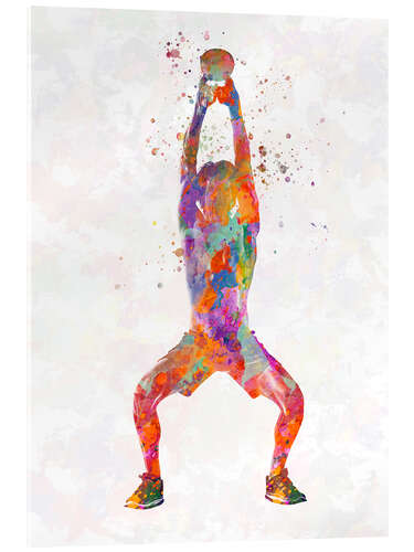 Cuadro de metacrilato Fitness exercise with a ball V