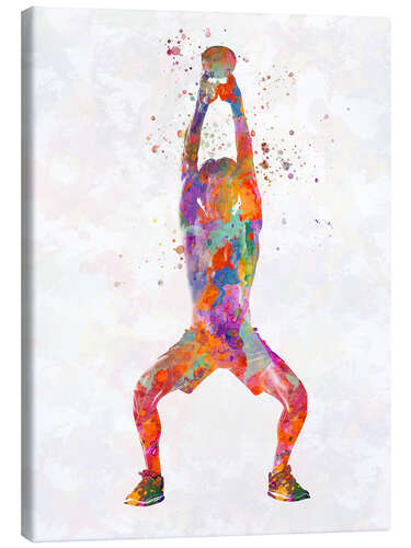 Tableau sur toile Fitness exercise with a ball V
