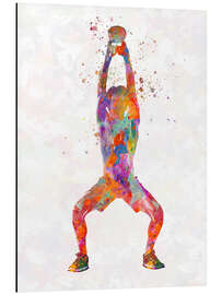 Magnettafel Fitnessübung mit einem Ball V