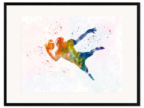 Innrammet kunsttrykk American football player IX