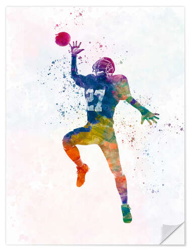 Muursticker American football player VI