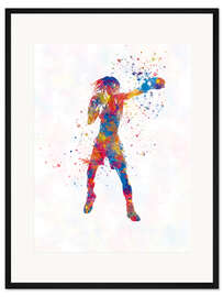 Gerahmter Kunstdruck Boxerin I