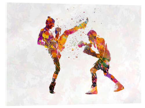 Tableau en verre acrylique Boxing fight III