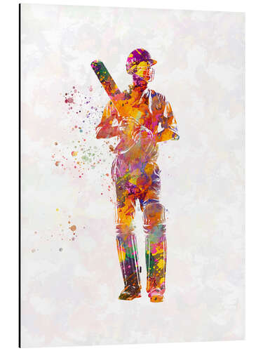 Aluminium print Cricket player VII