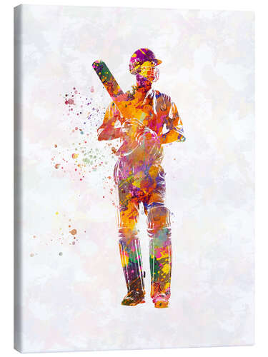 Canvas print Cricket player VII
