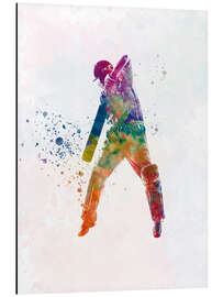 Aluminium print Cricket player V