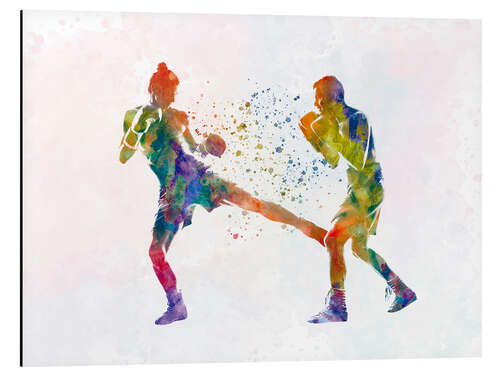 Aluminium print Boxing fight II