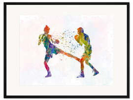 Gerahmter Kunstdruck Boxkampf II
