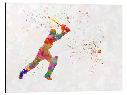 Aluminium print Cricket player VIII