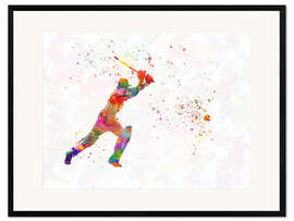 Innrammet kunsttrykk Cricket player VIII