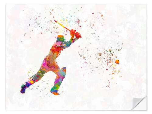 Autocolante decorativo Cricket player VIII