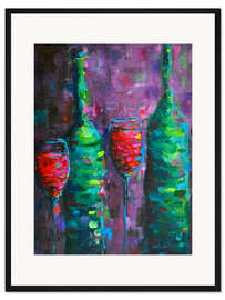 Gerahmter Kunstdruck Rotwein