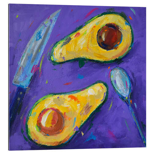 Gallery print Avocado, Knife, Spoon