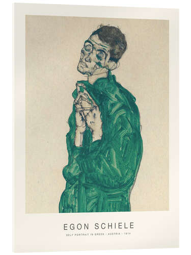 Acrylic print Self Portrait in Green, 1914