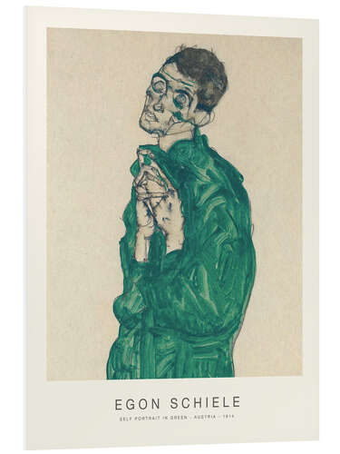 Foam board print Self Portrait in Green, 1914