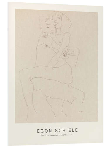 Foam board print Couple Embracing