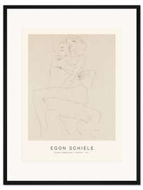 Gerahmter Kunstdruck Paar, sich umarmend