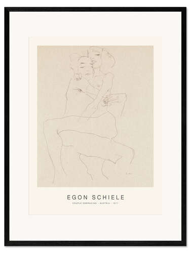 Framed art print Couple Embracing