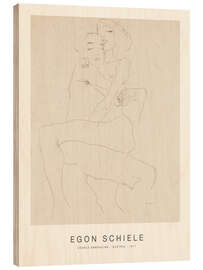 Tableau en bois  Couple Embracing - Egon Schiele