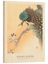 Wood print Peacock &amp; Honey Blossom, 1926