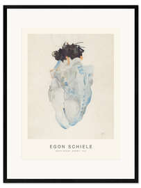 Gerahmter Kunstdruck Aktstudie in Blau, 1912 - Egon Schiele